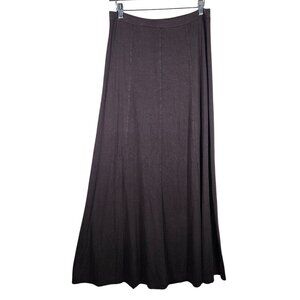 Ann Taylor Brown Maxi Skirt A-Line Silhouette Paneled Designer Formal Party